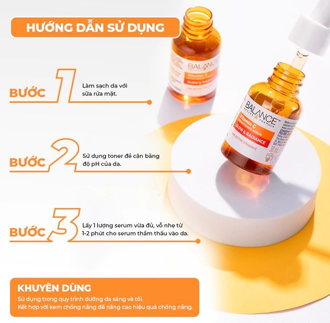 Serum Balance Vitamin C 30ml - Giúp Dưỡng Sáng Da, Mờ Thâm, Chống Oxy Hóa, Phù Hợp Da Mụn và Già Hóa 4