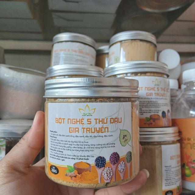 Bột nghệ 5 thứ đậu - c&aacute;ch sử dụng