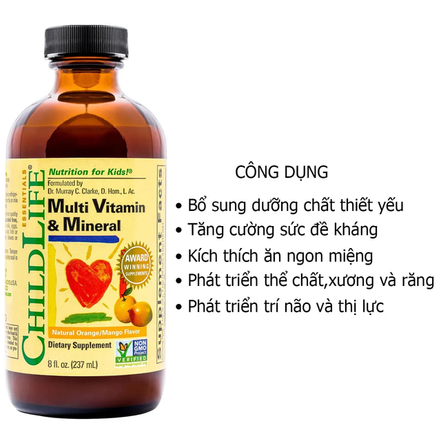 Siro Vitamin Tổng Hợp ChildLife Multi Vitamin & Mineral 237ml