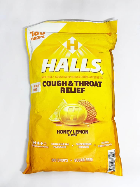 Kẹo Halls Sugar Free Relief Honey Lemon