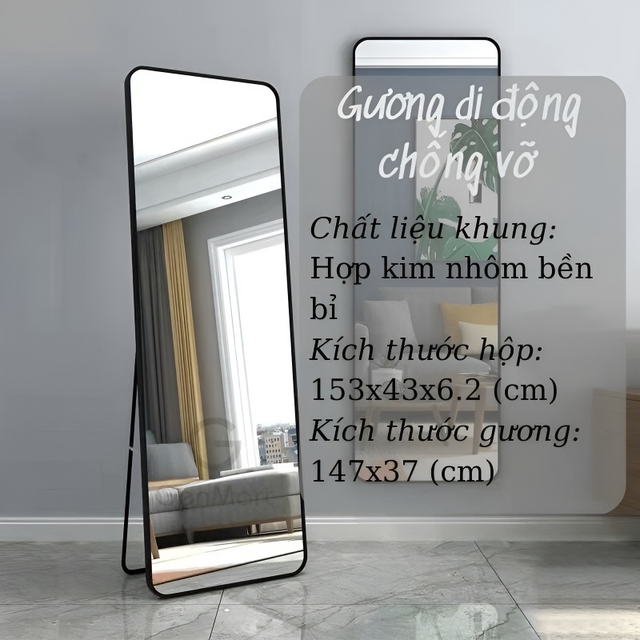 Gương soi di động to&agrave;n th&acirc;n chống vỡ