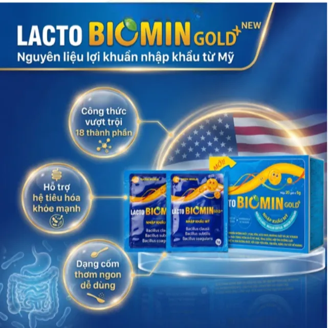Hướng dẫn sử dụng Cốm vi sinh Lacto Biomin Gold+ New