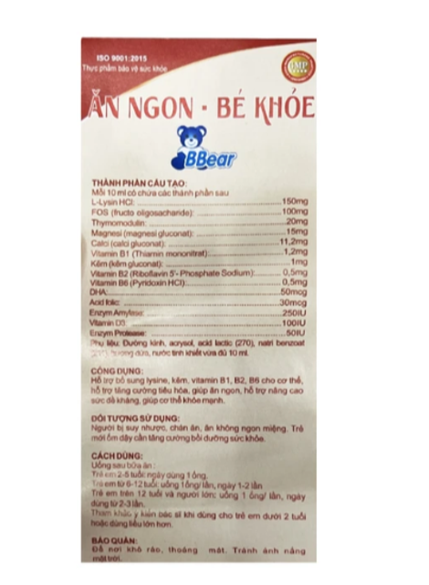 Siro BBear - M&oacute;n qu&agrave; sức khỏe cho trẻ