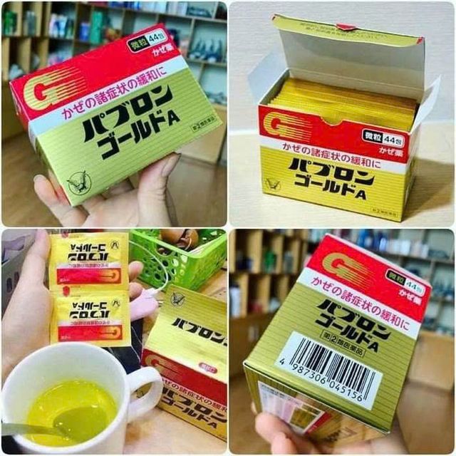 Bột Uống Giảm Cảm C&uacute;m Taisho Pabron Gold A - Thao t&aacute;c sử dụng