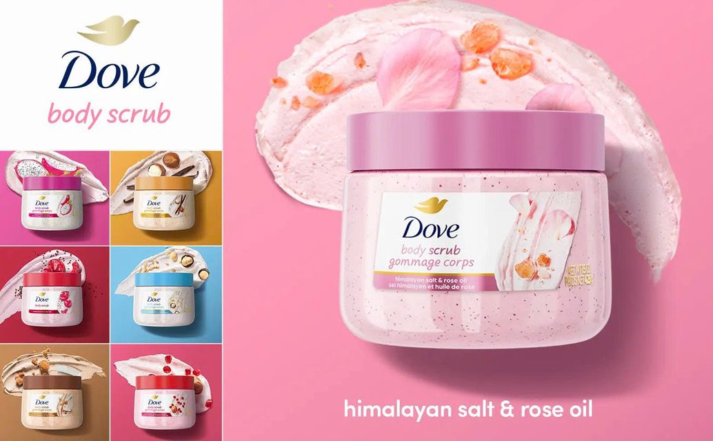 Chăm s&oacute;c da với Dove Body Scrub