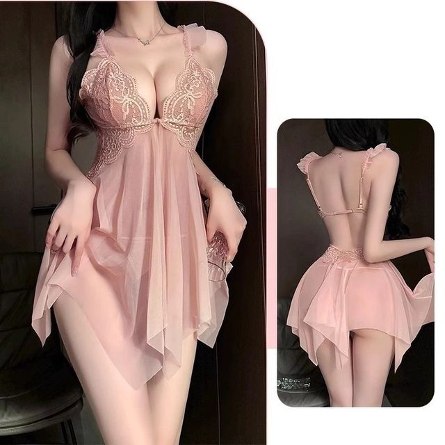 V&aacute;y Ngủ Nữ Xuy&ecirc;n Thấu N155 Nude