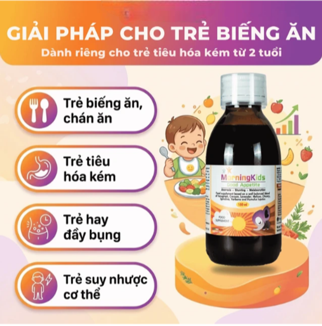 Siro hỗ trợ ti&ecirc;u h&oacute;a MorningKids