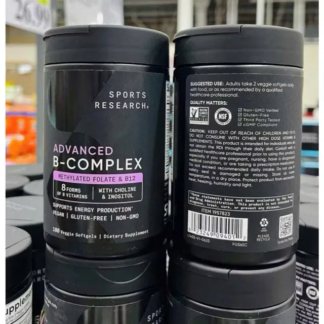 Vitamin B Sports Research Advanced B-Complex