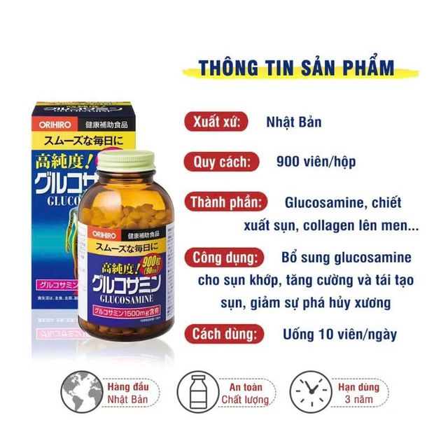 Vi&ecirc;n Uống Glucosamine Orihiro 1500mg