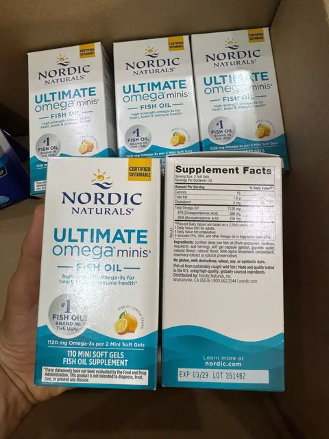 Vi&ecirc;n Dầu C&aacute; Nordic Naturals Ultimate Omega Minis 1120mg