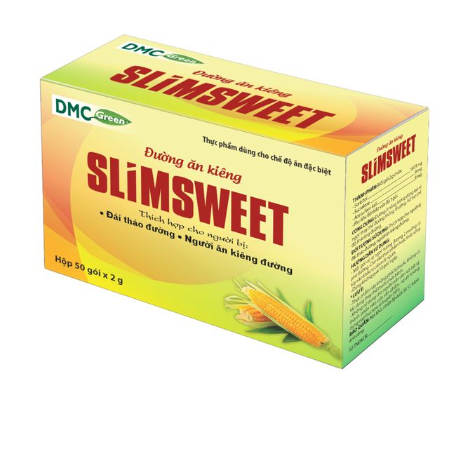 Đường ăn ki&ecirc;ng - Slimsweet Domesco 50 g&oacute;i giúp giảm c&acirc;n