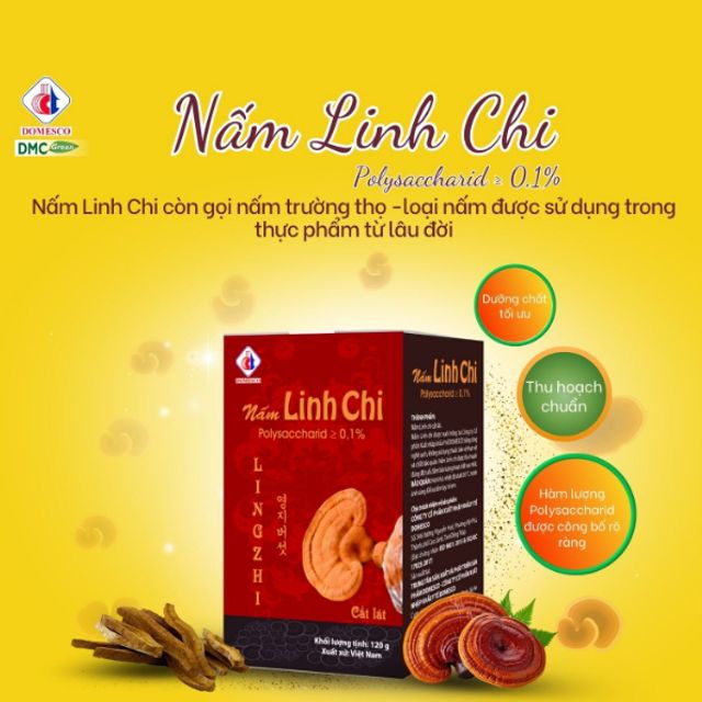 Nấm linh chi th&aacute;i l&aacute;t DOMESCO