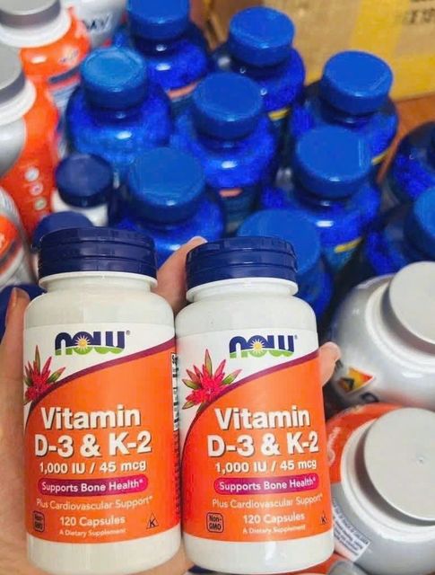 NOW Vitamin D3 & K2 1000 iu 120 viên