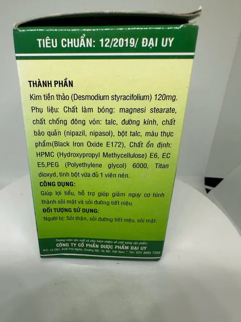 C&aacute;ch sử dụng Vi&ecirc;n uống Kim Tiền Thảo Đại Uy