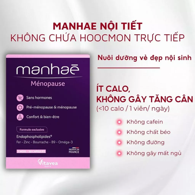 (H&agrave;ng nhập khẩu) Vi&ecirc;n uống nội tiết Nutrisante Manhae cho phụ nữ tiền m&atilde;n kinh - Hỗ Trợ Nội Tiết Tố Nữ, Giảm Bốc Hỏa, Kh&oacute; Ngủ, Mệt Mỏi 3