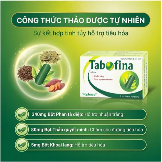 Vi&ecirc;n hỗ trợ ti&ecirc;u h&oacute;a Tabofina