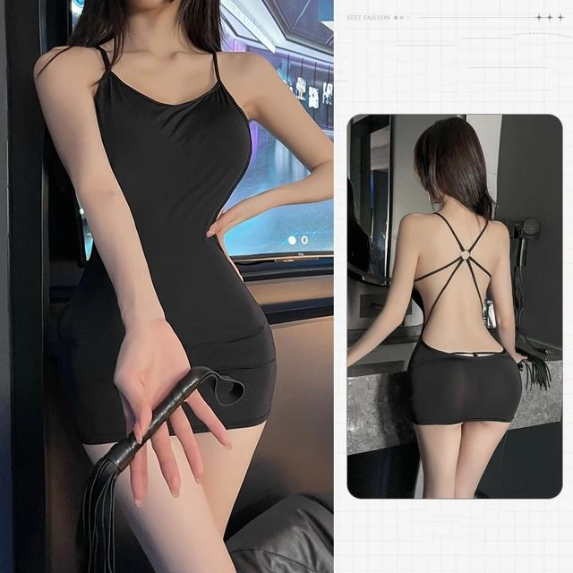 Đầm Ngủ Nữ &Ocirc;m Body T&ocirc;n D&aacute;ng Hở Lưng