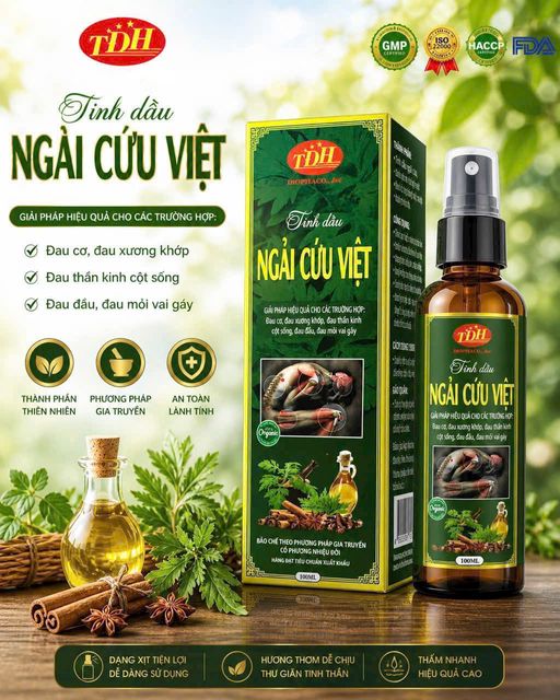 Tinh dầu ngải cứu Việt hỗ trợ xương khớp