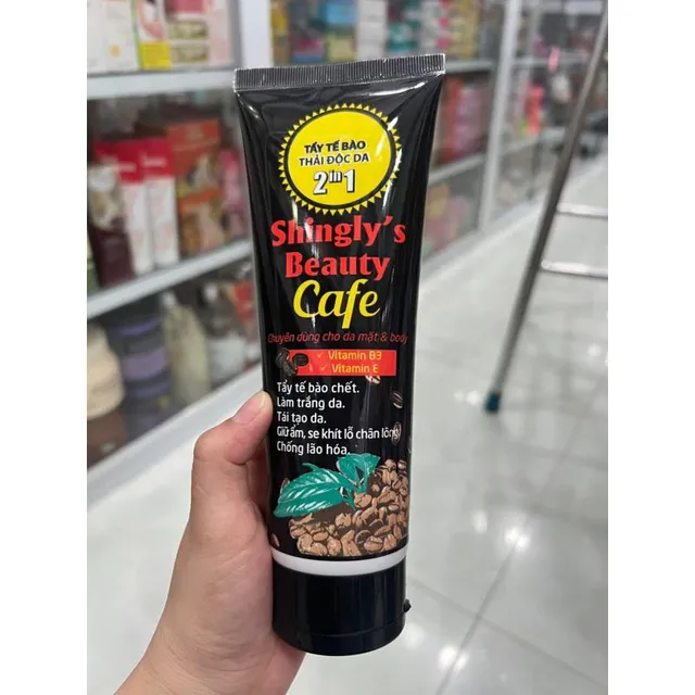 Tẩy tế b&agrave;o cngừng hẳn cho da mặt v&agrave; body 2 in 1 cafe