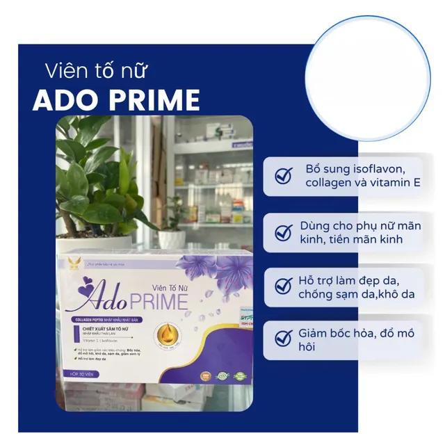 Vi&ecirc;n Tố Nữ ADO PRIME - Hỗ trợ nội tiết tố