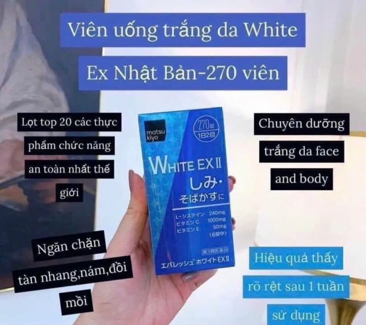 Vi&ecirc;n Uống White EX II Nhật Bản