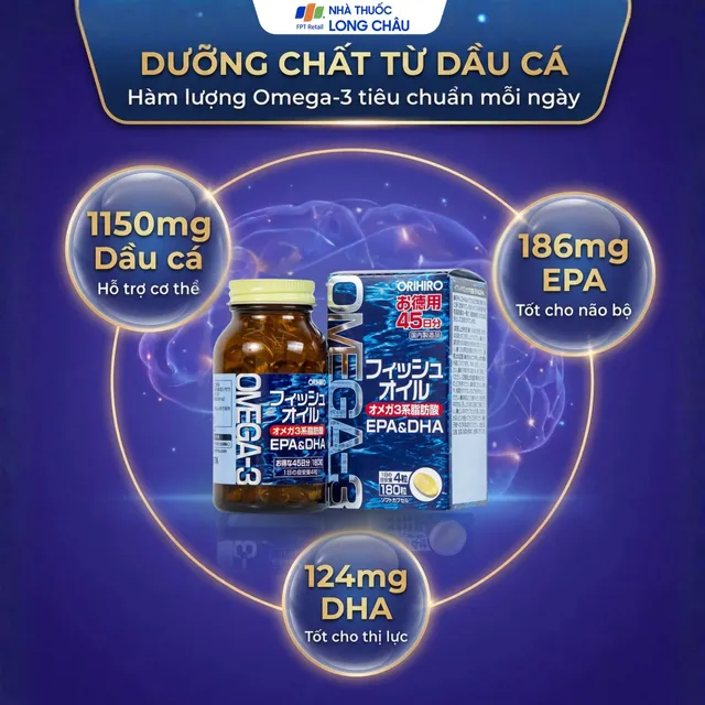 Vi&ecirc;n Uống Dầu C&aacute; Omega-3 Orihiro