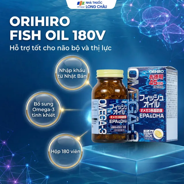 Vi&ecirc;n Uống Dầu C&aacute; Omega-3 Orihiro