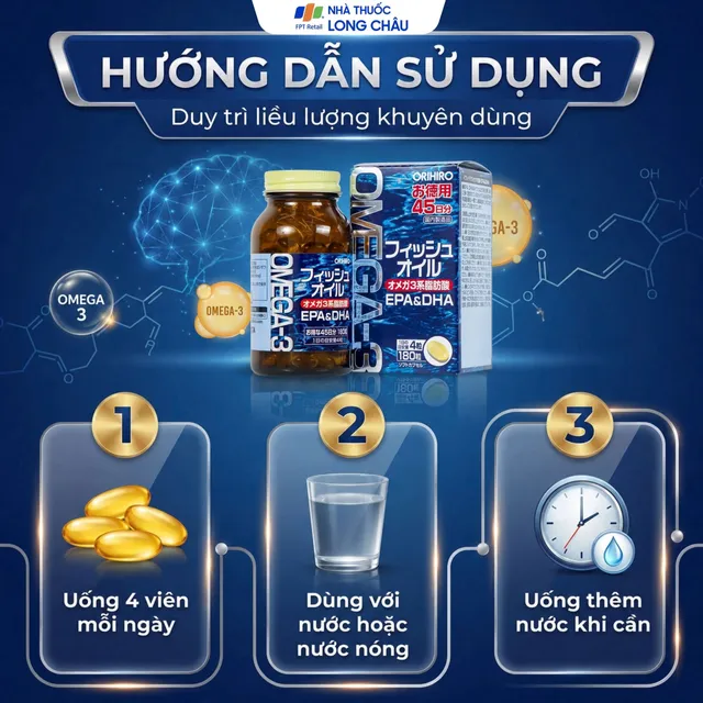 Vi&ecirc;n Uống Dầu C&aacute; Omega-3 Orihiro