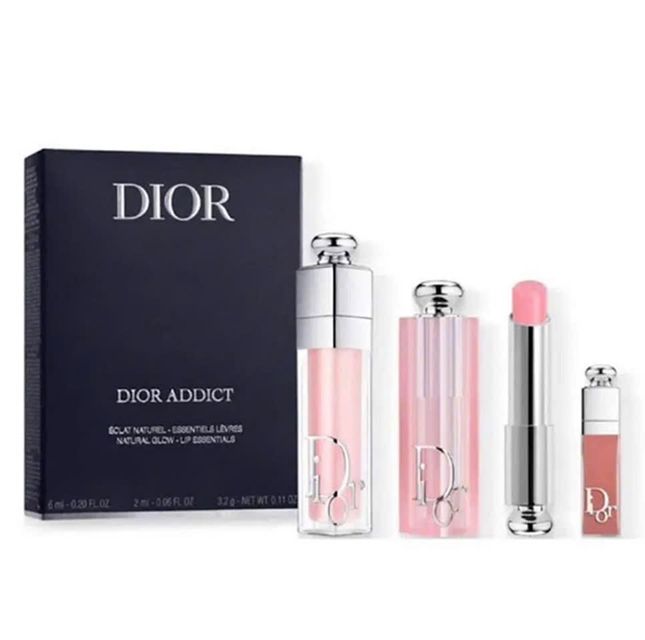 Set Son Dưỡng D Addict Natural Glow Lip Essentials 3 M&oacute;n