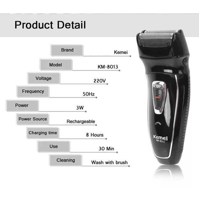 M&aacute;y cạo r&acirc;u Kemei KM-8013 cao cấp