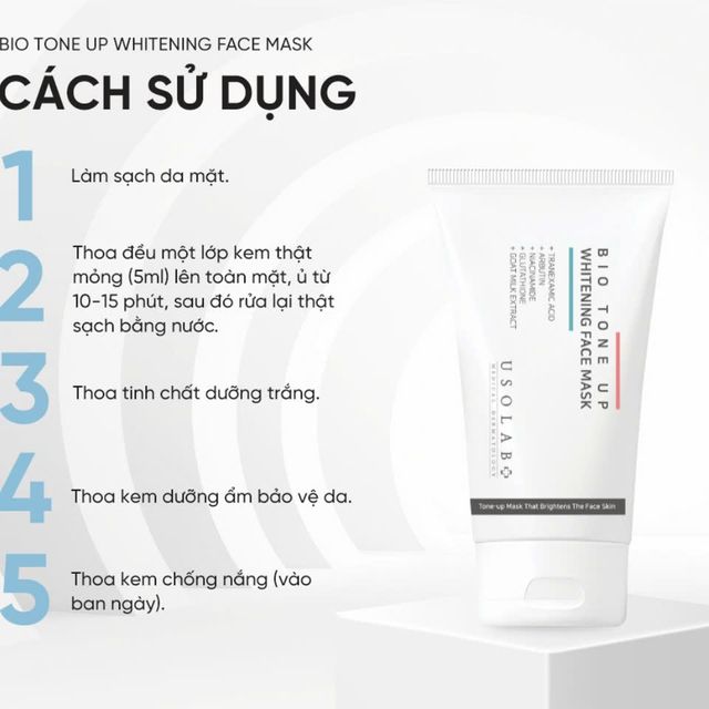 Kem Ủ Trắng Da Mặt Usolab Bio