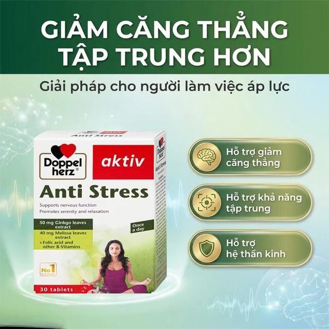 Vi&ecirc;n uống hỗ trợ giảm căng thẳng Anti Stress Doppelherz