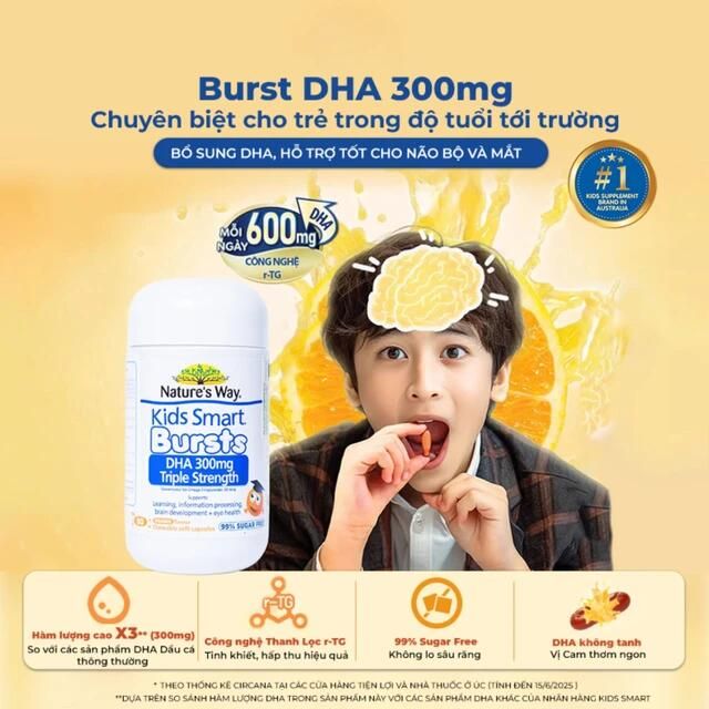 H&igrave;nh ảnh sản phẩm Kids Smart Bursts DHA 300mg