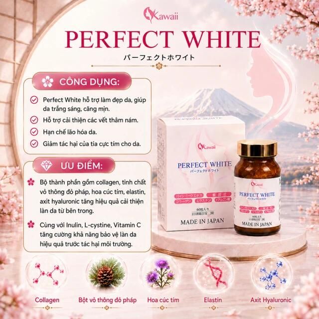Vi&ecirc;n uống Perfect White Jpanwell