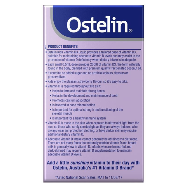 Vitamin D3 Ostelin cho trẻ