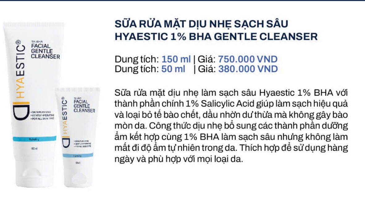 Hyaestic Facial Gentle Cleanser Ingredients