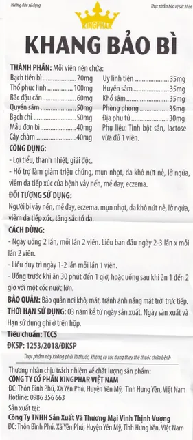 Vi&ecirc;n uống Khang Bảo B&igrave; Kingphar 4