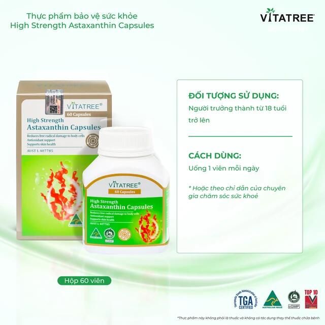Bảo quản sản phẩm Viatree High Strength Astaxanthin