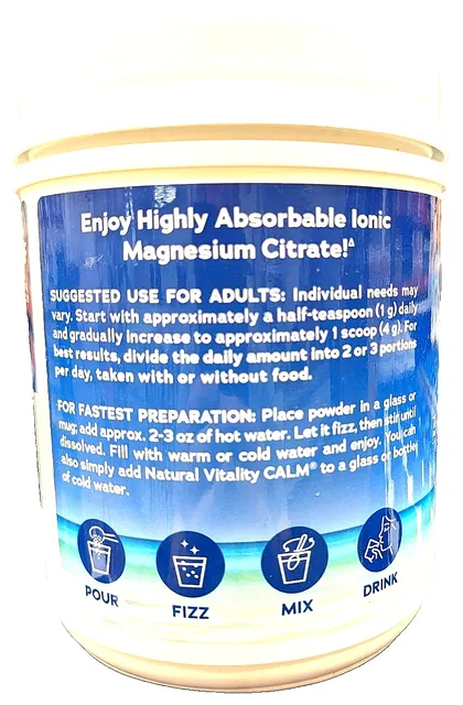 C&aacute;ch sử dụng bột magie Natural Vitality Calm