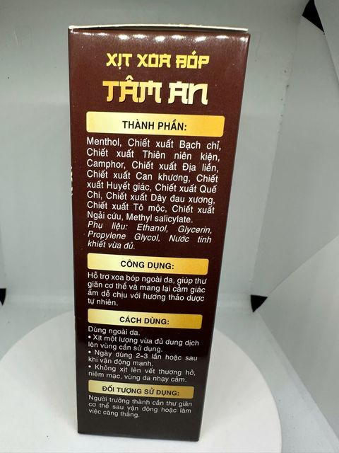 Xịt xoa b&oacute;p t&acirc;m an