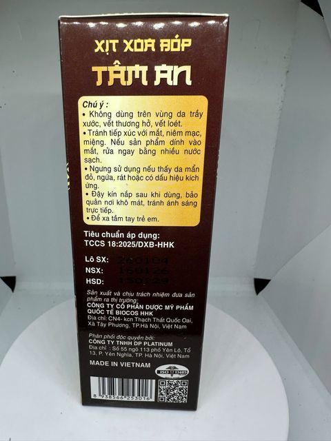Xịt xoa b&oacute;p t&acirc;m an