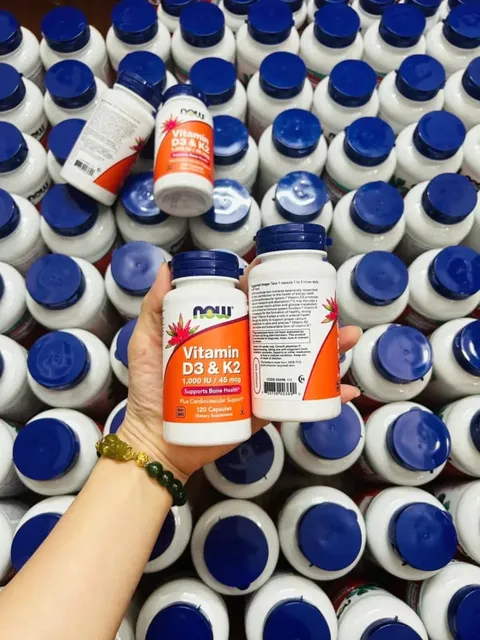 Vi&ecirc;n uống NOW Vitamin D-3 & K-2