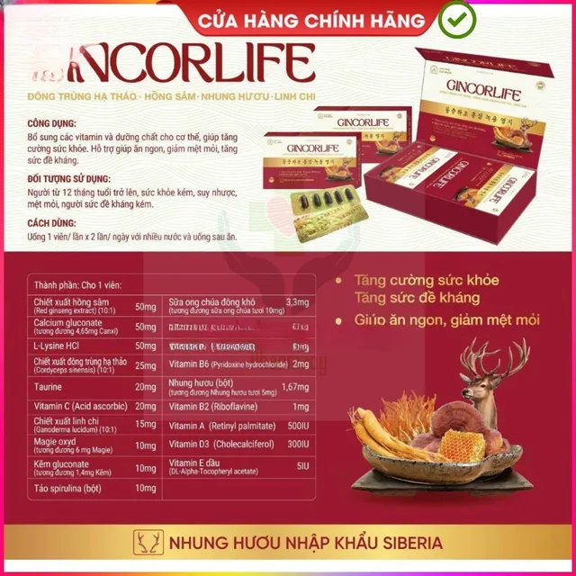 H&igrave;nh ảnh sản phẩm Gincorlife