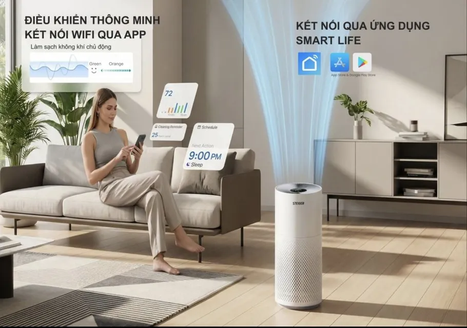 M&aacute;y lọc kh&ocirc;ng kh&iacute; Steiger STG3578/WH