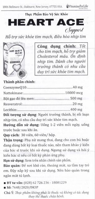 Heart Ace Support Vitamins For Life