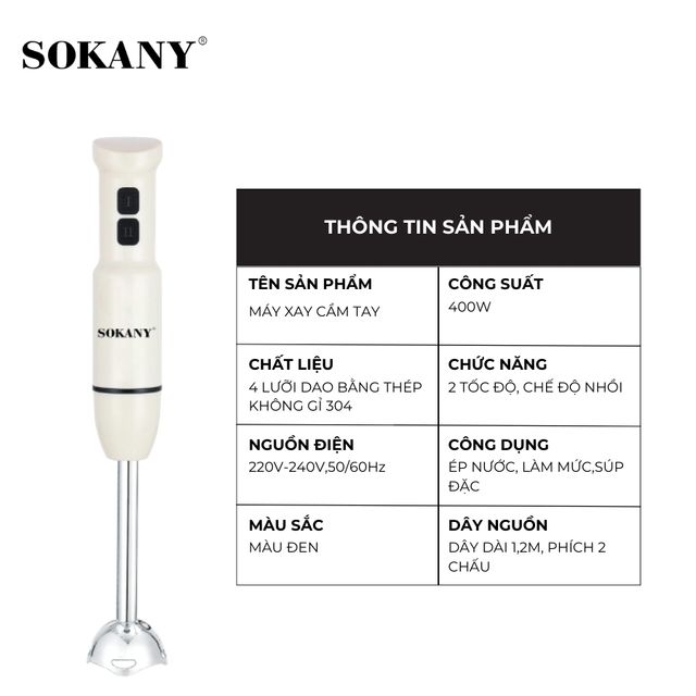 M&aacute;y Xay Cầm Tay 400W SOKANY