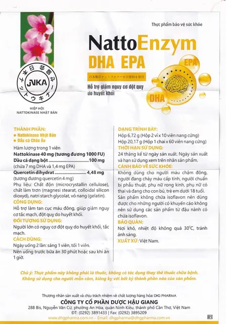 Vi&ecirc;n uống NattoEnzym DHA EPA