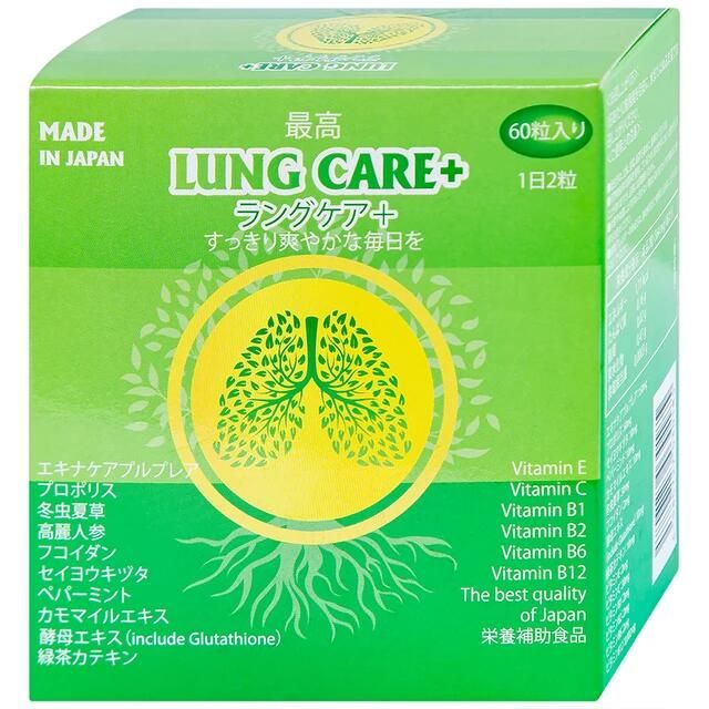 Th&agrave;nh phần sản phẩm thảm thực trong Lung Care+