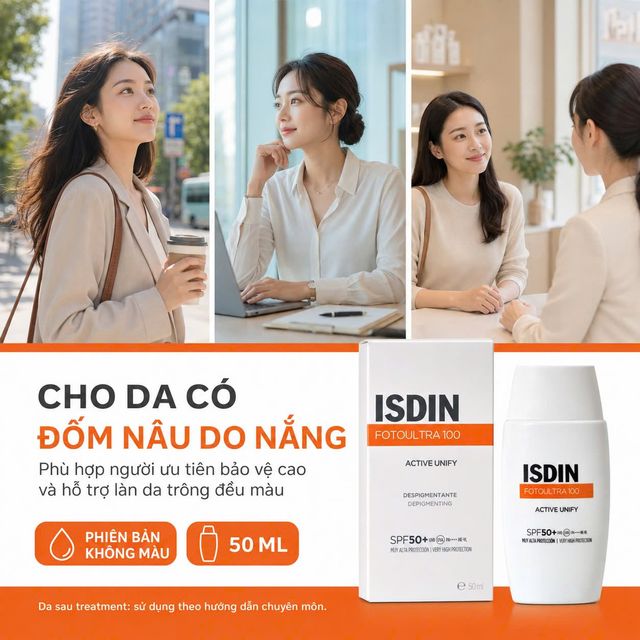 Kem Chống Nắng ISDIN Active Unify Color Fusion Fluid