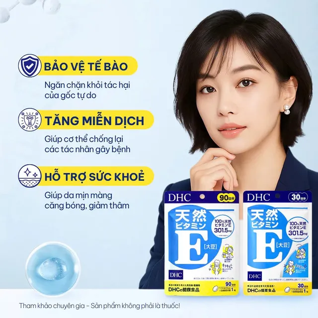 Vi&ecirc;n uống Vitamin E DHC